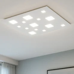 Plafoniere Moderne-IsyLuce Plafoniera led 60w 3000k bianca quadrata extra-large