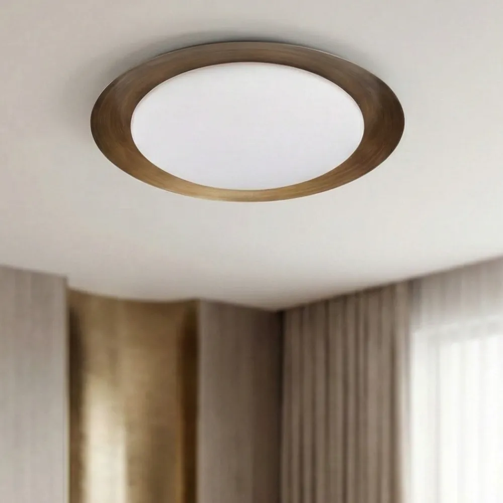 Plafoniere Moderne-Linea Light Plafoniera led 11w 3000k bronzo crew