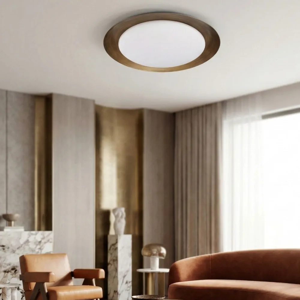 Plafoniere Moderne-Linea Light Plafoniera led 11w 3000k bronzo crew