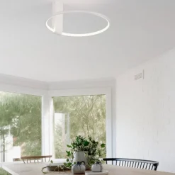 Plafoniere Moderne-Selezionato da Mazzolaluce Plafoniera led 35w 3000k cerchio bianco orientabile