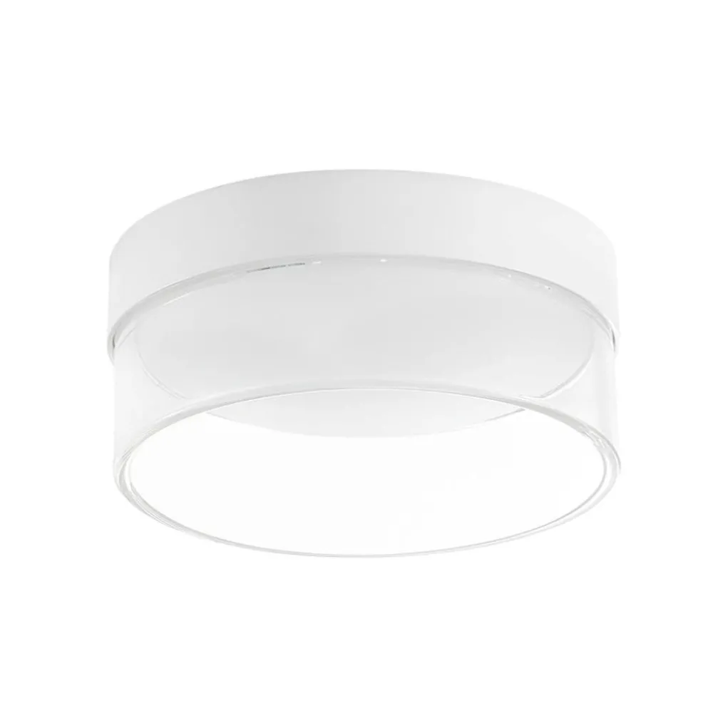 Plafoniere Moderne-Linea Light Plafoniera led 15w 3000k crumb tonda bianca