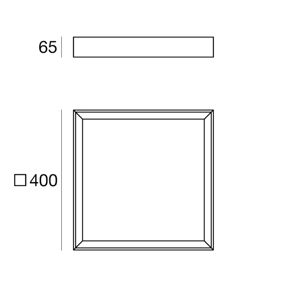 Plafoniere Moderne-Linea Light Plafoniera led 31w 3000k da cucina quadrata bianca tara q