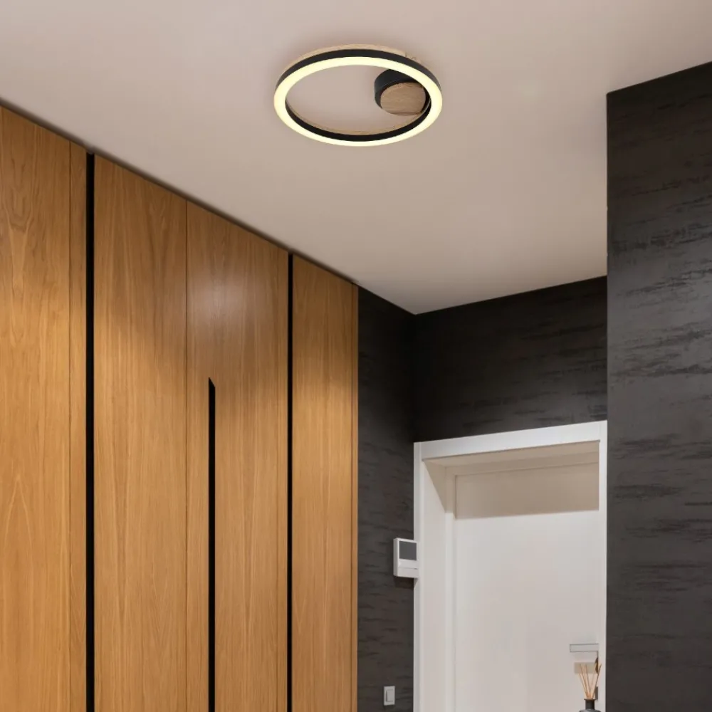 Plafoniere Moderne-Selezionato da Mazzolaluce Plafoniera led 12w 3000k di legno moderna