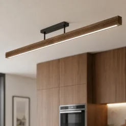 Plafoniere Moderne-Selezionato da Mazzolaluce Plafoniera led 14w 3000k di legno noce per cucina moderna