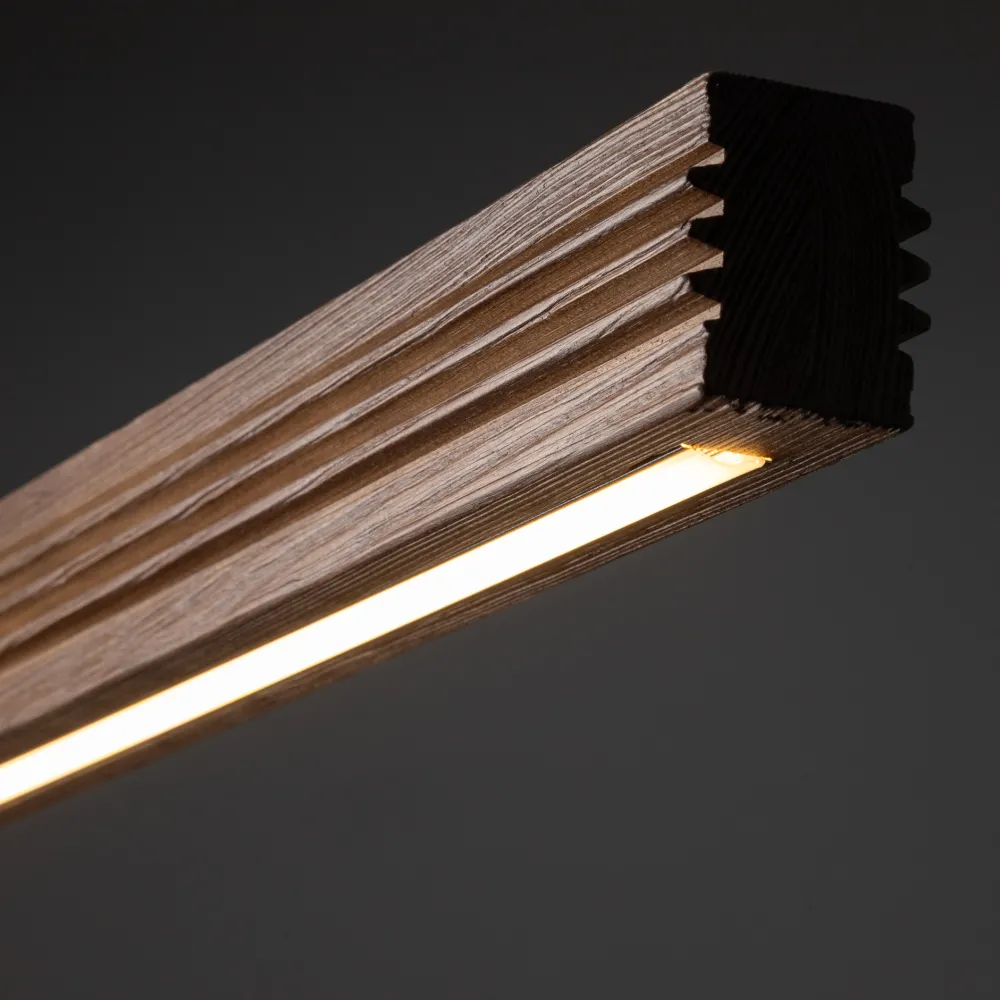 Plafoniere Moderne-Selezionato da Mazzolaluce Plafoniera led 14w 3000k di legno noce per cucina moderna