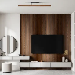 Plafoniere Moderne-Selezionato da Mazzolaluce Plafoniera led 14w 3000k di legno noce per cucina moderna