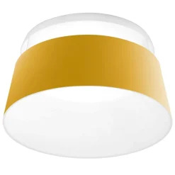 Plafoniere Moderne-Stilnovo Plafoniera led 36w 3000k dimmerabile gialla moderna oxygen