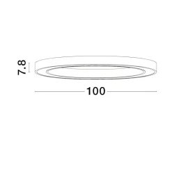Plafoniere Moderne-Selezionato da Mazzolaluce Plafoniera led 60w 3000k dimmerabile nero anello 100 cm