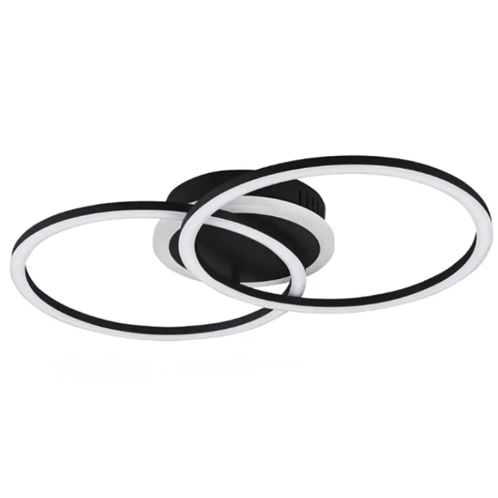 Plafoniere Moderne-Selezionato da Mazzolaluce Plafoniera led 25w 3000k dimmerabile nera moderna