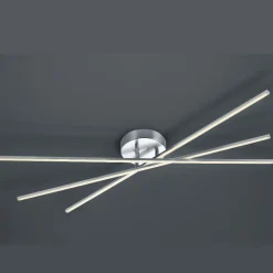 Plafoniere Moderne-Selezionato da Mazzolaluce Plafoniera led 26w 3000k dimmerabile moderna nickel per soggiorno