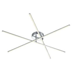 Plafoniere Moderne-Selezionato da Mazzolaluce Plafoniera led 26w 3000k dimmerabile moderna nickel per soggiorno