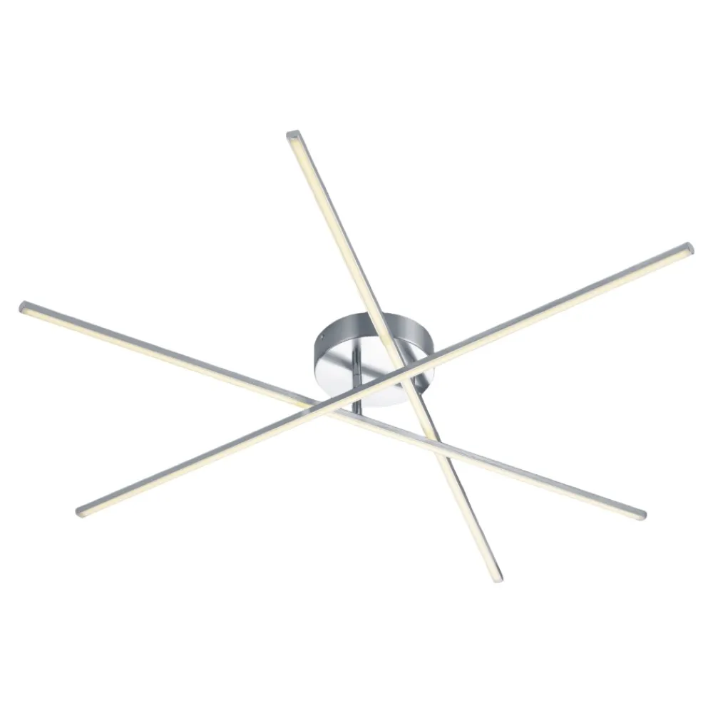 Plafoniere Moderne-Selezionato da Mazzolaluce Plafoniera led 26w 3000k dimmerabile moderna nickel per soggiorno