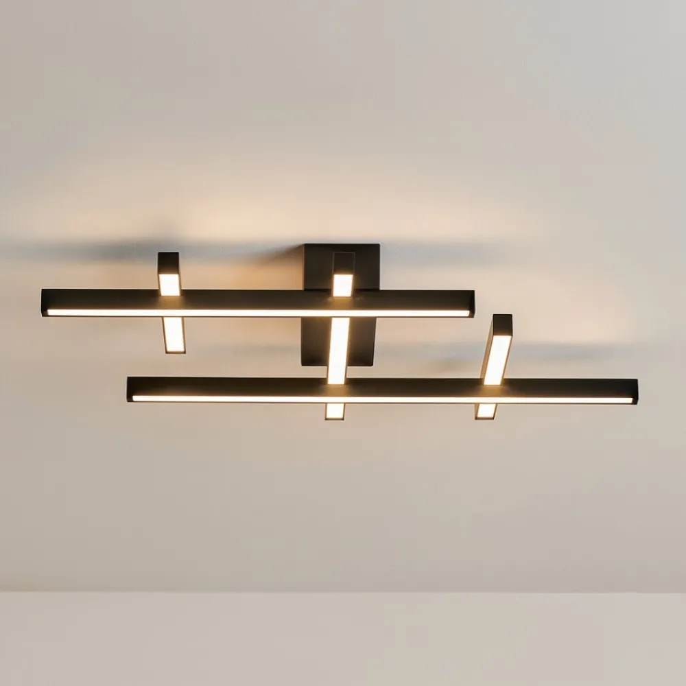 Plafoniere Moderne-Selezionato da Mazzolaluce Plafoniera led 42w 3000k dimmerabile design nera