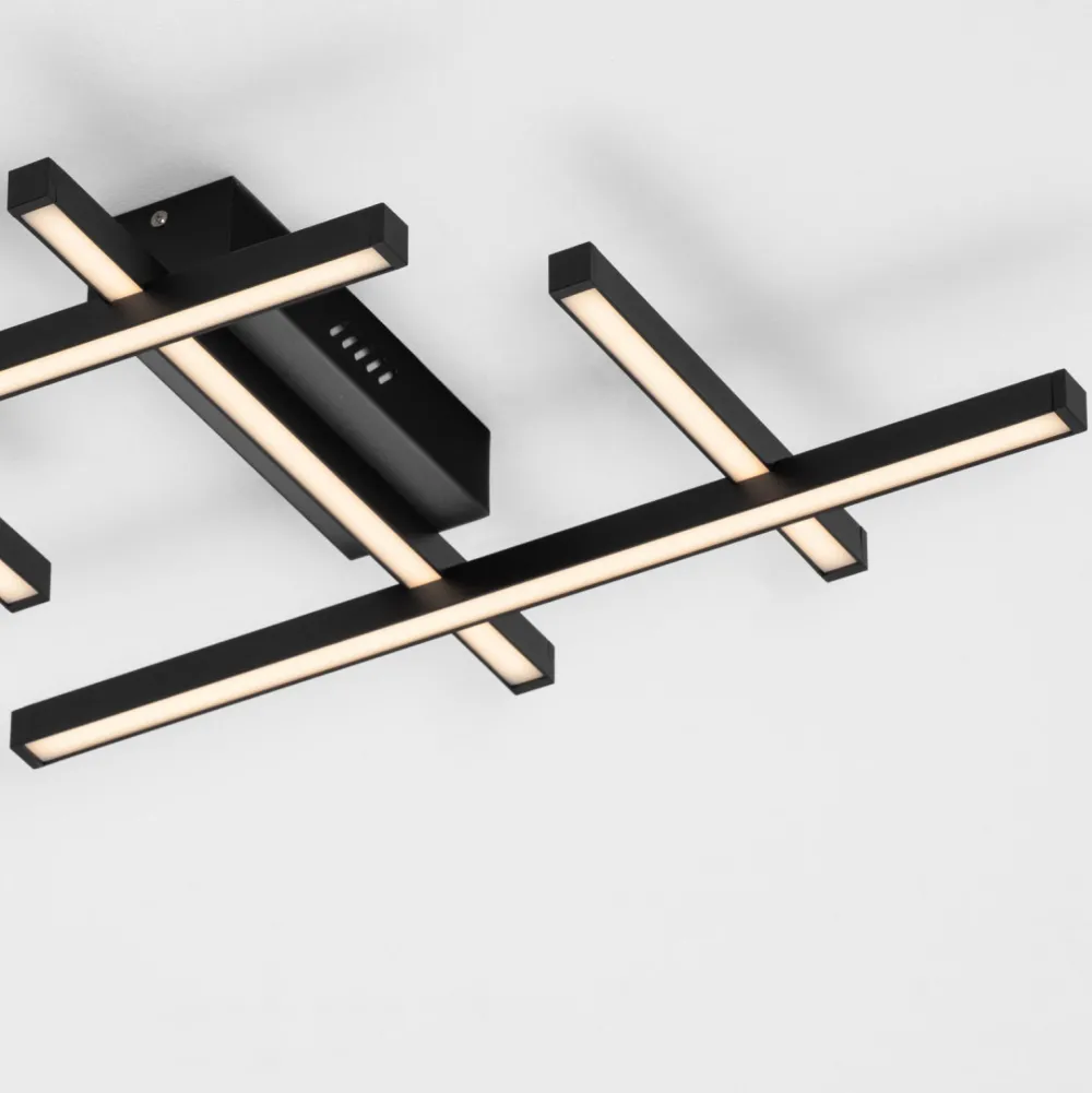 Plafoniere Moderne-Selezionato da Mazzolaluce Plafoniera led 42w 3000k dimmerabile design nera