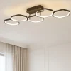 Plafoniere Moderne-Selezionato da Mazzolaluce Plafoniera led 24w 3000k esagoni antracite design moderna