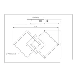 Plafoniere Moderne-Selezionato da Mazzolaluce Plafoniera led 25w 3000k grigio titanio moderna dimmerabile