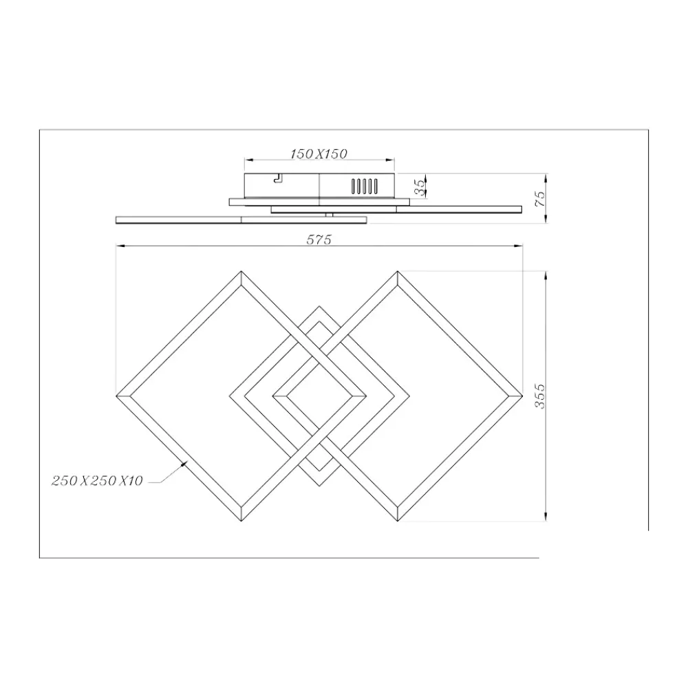 Plafoniere Moderne-Selezionato da Mazzolaluce Plafoniera led 25w 3000k grigio titanio moderna dimmerabile