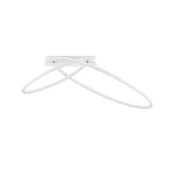 Plafoniere Moderne-Selezionato da Mazzolaluce Plafoniera led 42w kiki moderna 3000k dimmerabile cerchi bianca