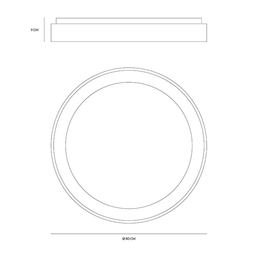 Plafoniere Moderne-Vivida International Plafoniera led 80w 3000k 4000k dimmerabile inner-r sabbia vivida