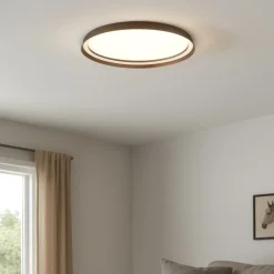 Plafoniere Moderne-Selezionato da Mazzolaluce Plafoniera led 48w 2700k 4000k dimmerabile marrone spazzolato