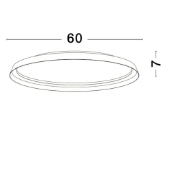 Plafoniere Moderne-Selezionato da Mazzolaluce Plafoniera led 48w 2700k 4000k dimmerabile marrone spazzolato