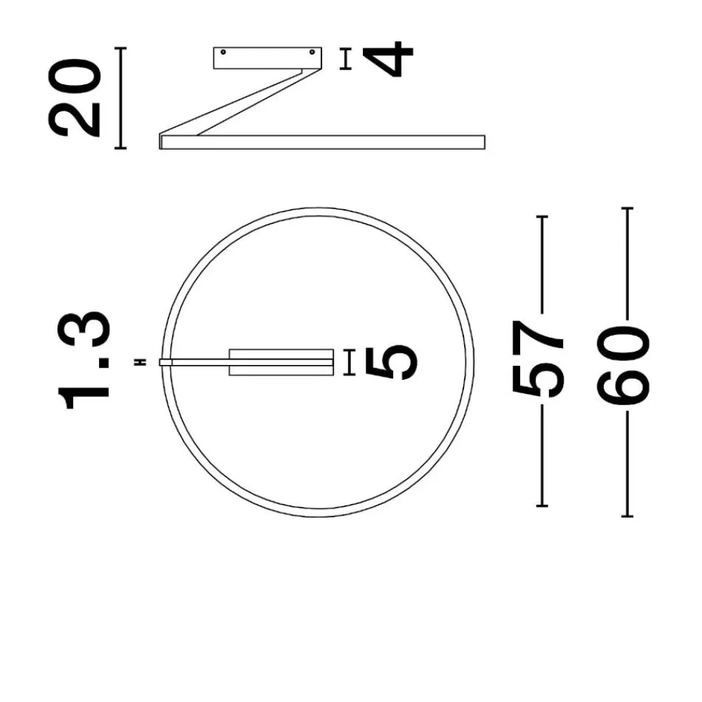 Plafoniere Moderne-Selezionato da Mazzolaluce Plafoniera led 44w 2700k 3000k 4000k cerchio grigio nichel biemissione