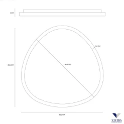 Plafoniere Moderne-Vivida International Plafoniera led 60w 3000k 4000k lifering vivida bianca design moderna