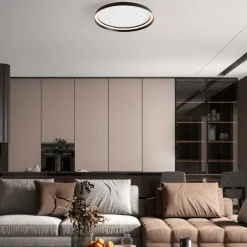Plafoniere Moderne-Selezionato da Mazzolaluce Plafoniera led 48w 2700k 4000k nera tonda moderna dimmerabile