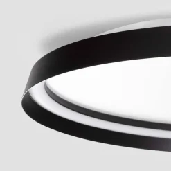 Plafoniere Moderne-Selezionato da Mazzolaluce Plafoniera led 48w 2700k 4000k nera tonda moderna dimmerabile