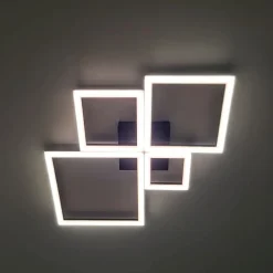 Plafoniere Moderne-Top Light Plafoniera led 71w 3000k 4000k nera toplight four squares