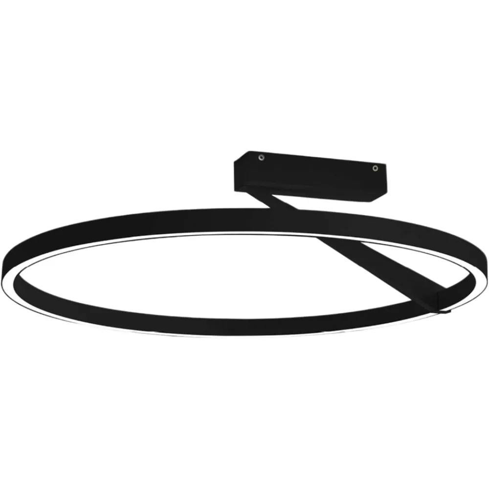Plafoniere Moderne-Vivida International Plafoniera led 44w 3000k 4000k nero vivida meridiana