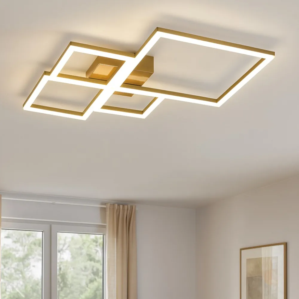 Plafoniere Moderne-Top Light Plafoniera led 71w 3000k 4000k oro per soggiorno