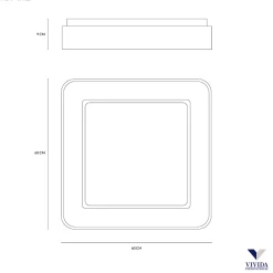 Plafoniere Moderne-Vivida International Plafoniera 60 led 50w 3000k 4000k quadrata vivida inner s moderna