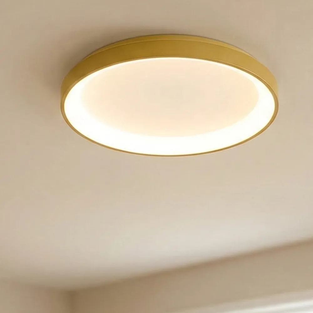 Plafoniere Moderne-Gea Luce Plafoniera led 30w 3000k krizia p-p oro tonda moderna