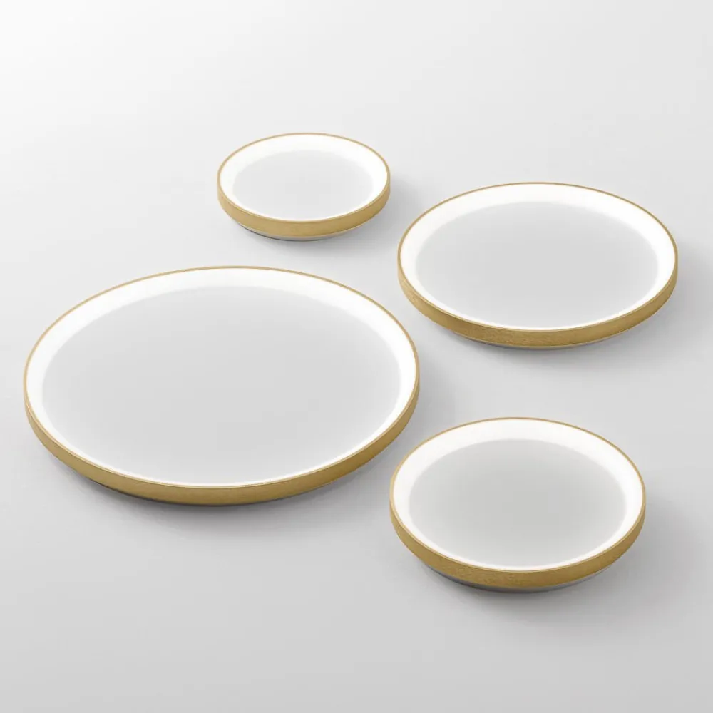 Plafoniere Moderne-Gea Luce Plafoniera led 30w 3000k krizia p-p oro tonda moderna