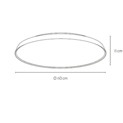 Plafoniere Moderne-Vivida International Plafoniera led 50w 3000k 4000k sabbia per soggiorno dimmerabile vivida pinco
