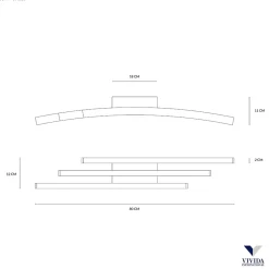 Plafoniere Moderne-Vivida International Plafoniera led 50w 3000k-4000k vivida bow sabbia design moderna