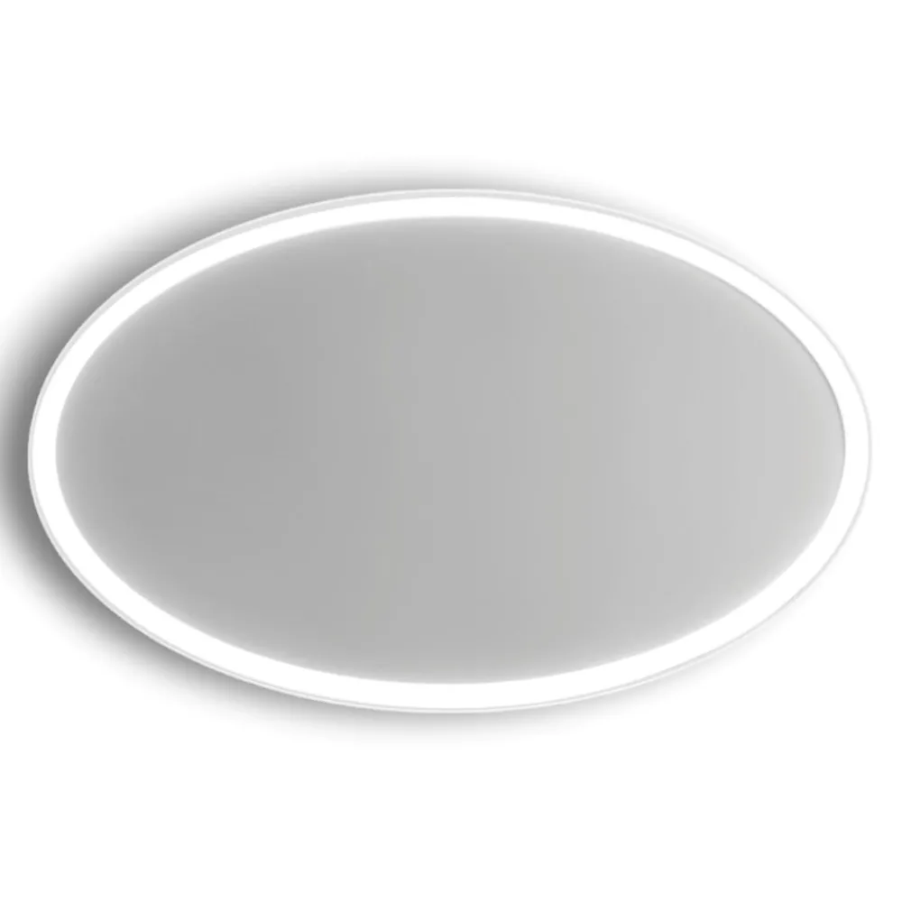 Plafoniere Moderne-Vivida International Plafoniera led 80w 3000k 4000k vivida lifering-o ovale bianca