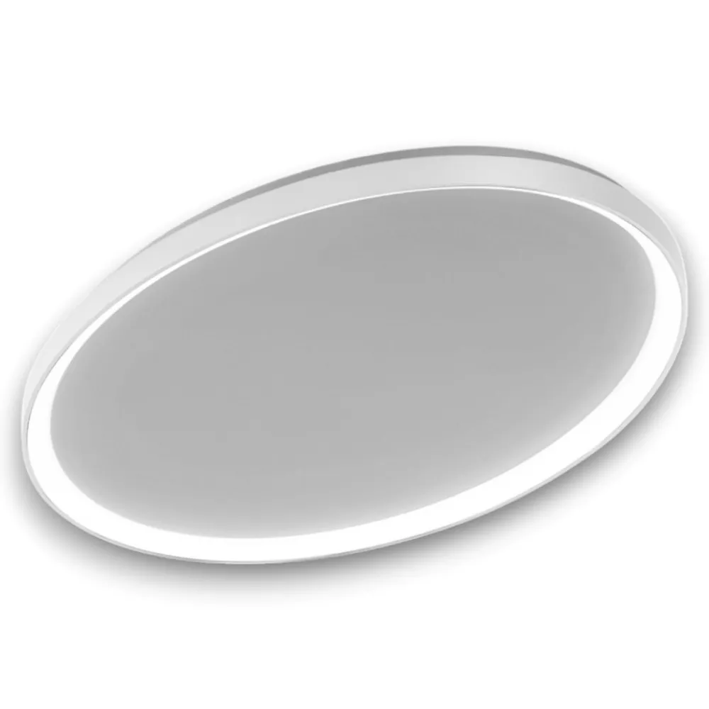 Plafoniere Moderne-Vivida International Plafoniera led 80w 3000k 4000k vivida lifering-o ovale bianca
