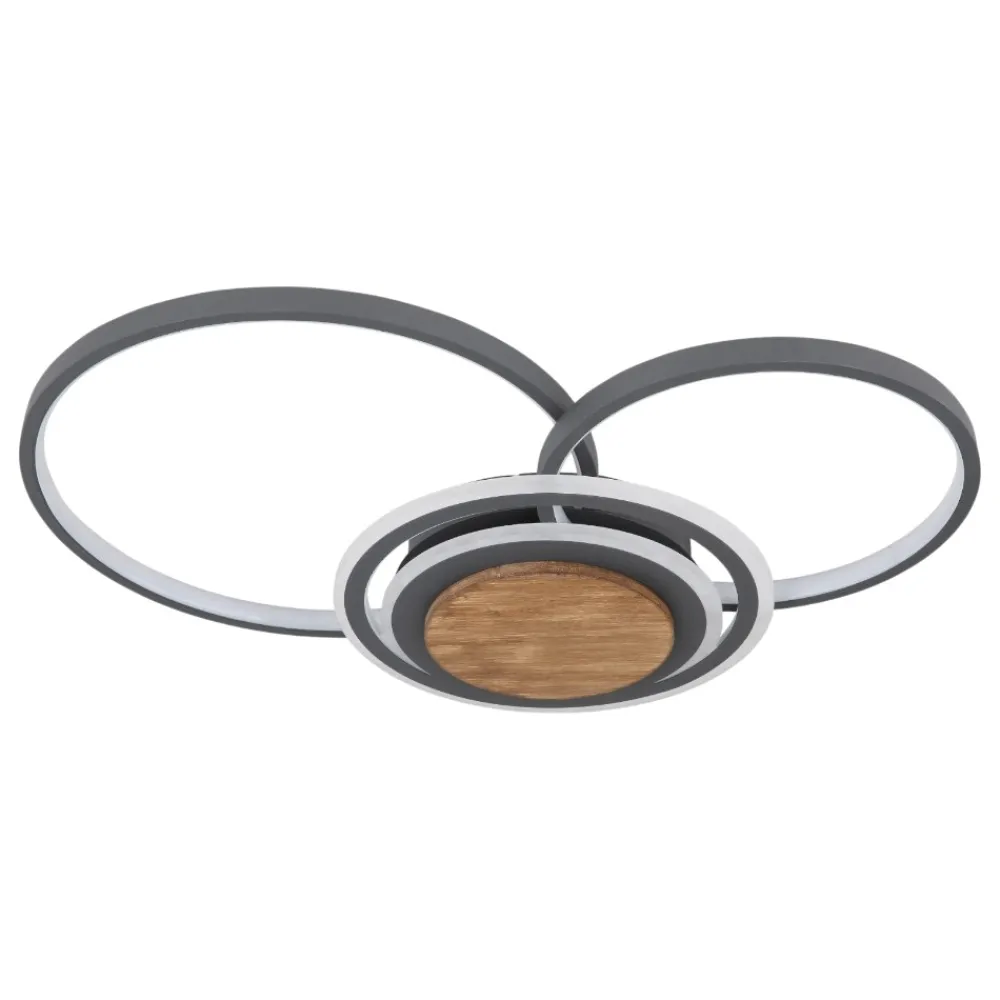 Plafoniere Moderne-Selezionato da Mazzolaluce Plafoniera led 40w 3000k legno antracite design