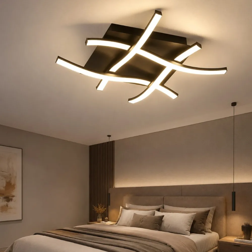 Plafoniere Moderne-Selezionato da Mazzolaluce Plafoniera led 34w 2800k marrone ossido design particolare