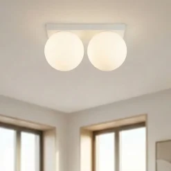 Plafoniere Moderne-Perenz Illuminazione Plafoniera led 16w 3000k moderna bianca sfere di vetro dot perenz