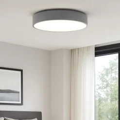 Plafoniere Moderne-Selezionato da Mazzolaluce Plafoniera led 42w 3000k moderna cerchio grigio