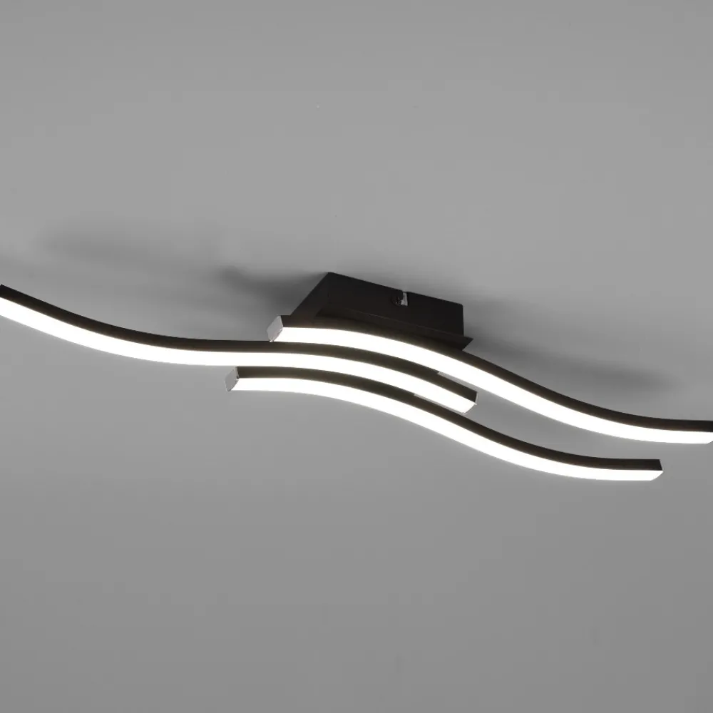 Plafoniere Moderne-Selezionato da Mazzolaluce Plafoniera led 15w 3000k moderna nero per sala da pranzo