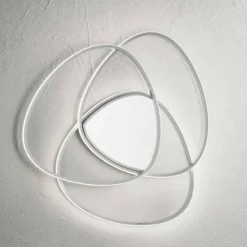 Plafoniere Moderne-Ondaluce Plafoniera led75w 3000k moderna rose md silver dimmerabile