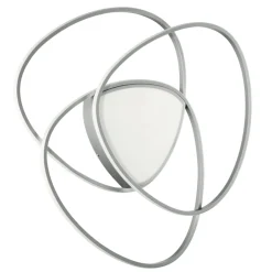Plafoniere Moderne-Ondaluce Plafoniera led75w 3000k moderna rose md silver dimmerabile