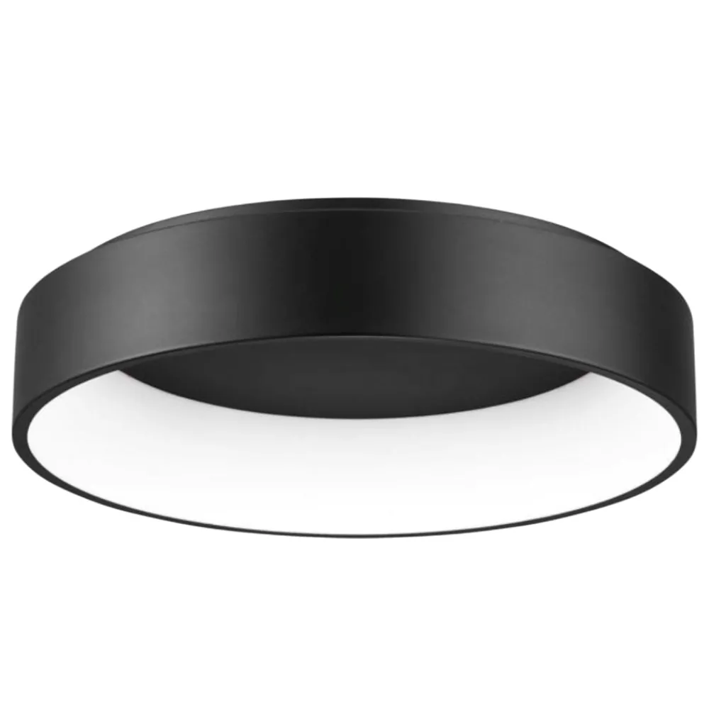 Plafoniere Moderne-Selezionato da Mazzolaluce Plafoniera led 42w 3000k nera rotonda