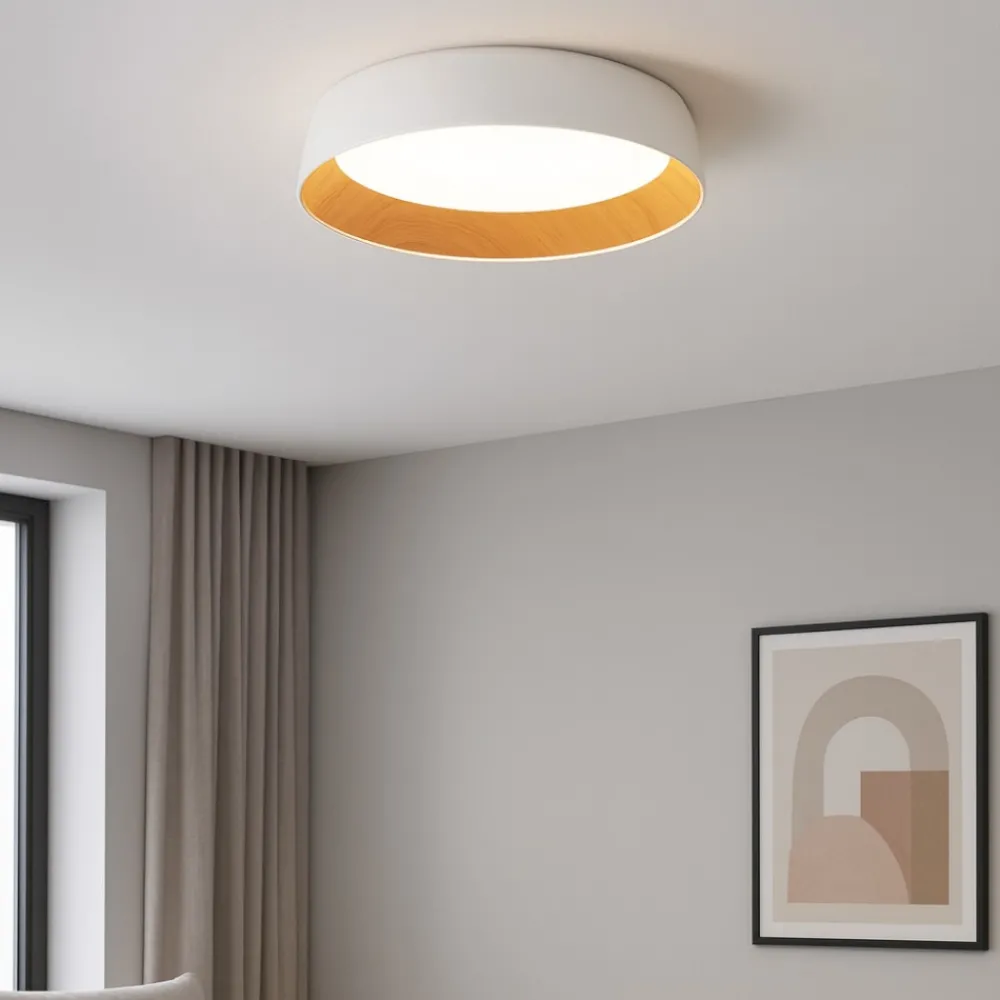 Plafoniere Moderne-Selezionato da Mazzolaluce Plafoniera led 50w 3000k per cucina bianco effetto legno