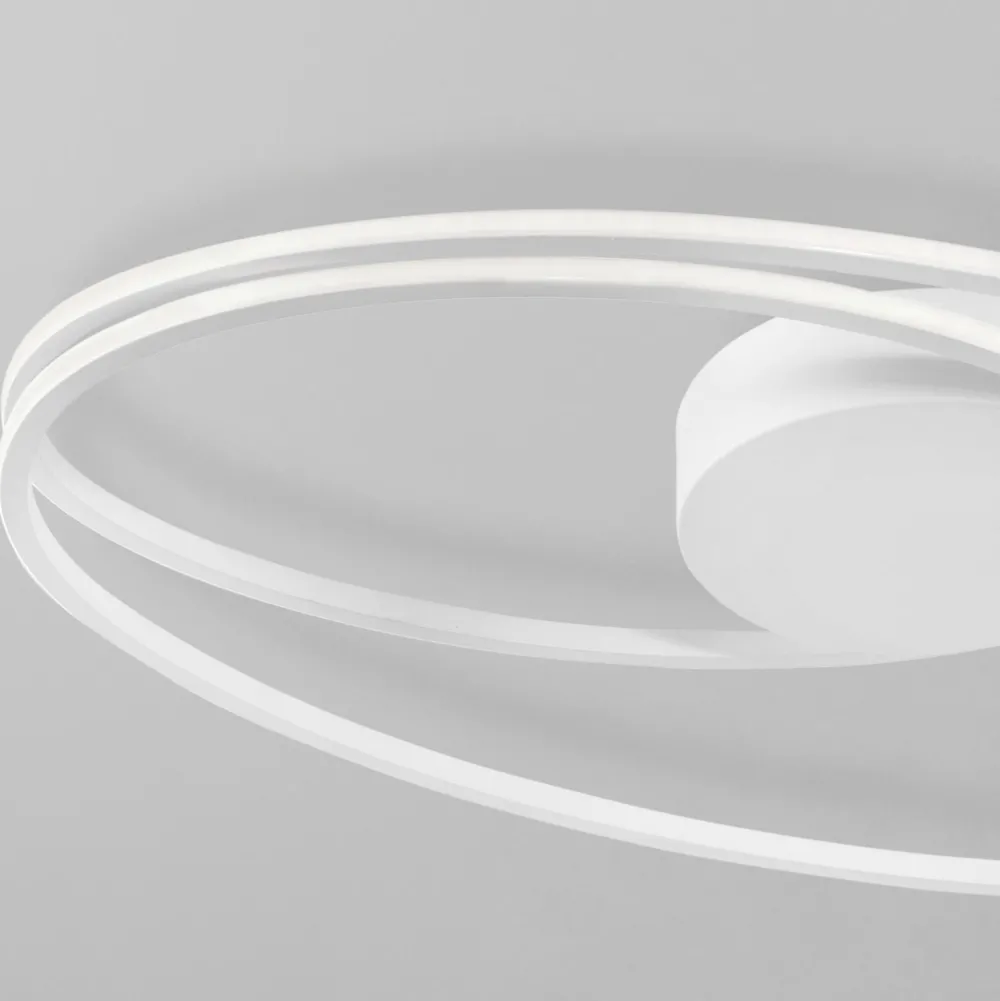 Plafoniere Moderne-Selezionato da Mazzolaluce Plafoniera led 28w 3000k per soggiorno moderno bianca ovale