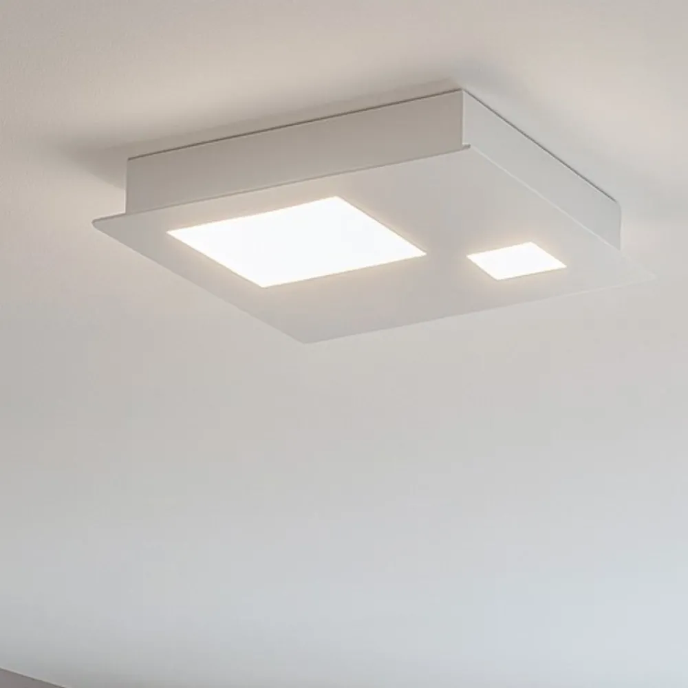 Plafoniere Moderne-IsyLuce Plafoniera led 12w 3000k quadrata bianca moderna